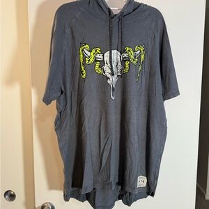 Under Armour Gray Hoodie with Skull and Snake Design